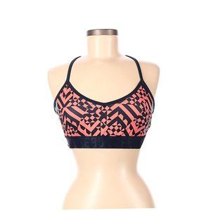 Reebok Intimates Women's Strappy Pink/Teal/Navy Geometric Sports Bra - Medium